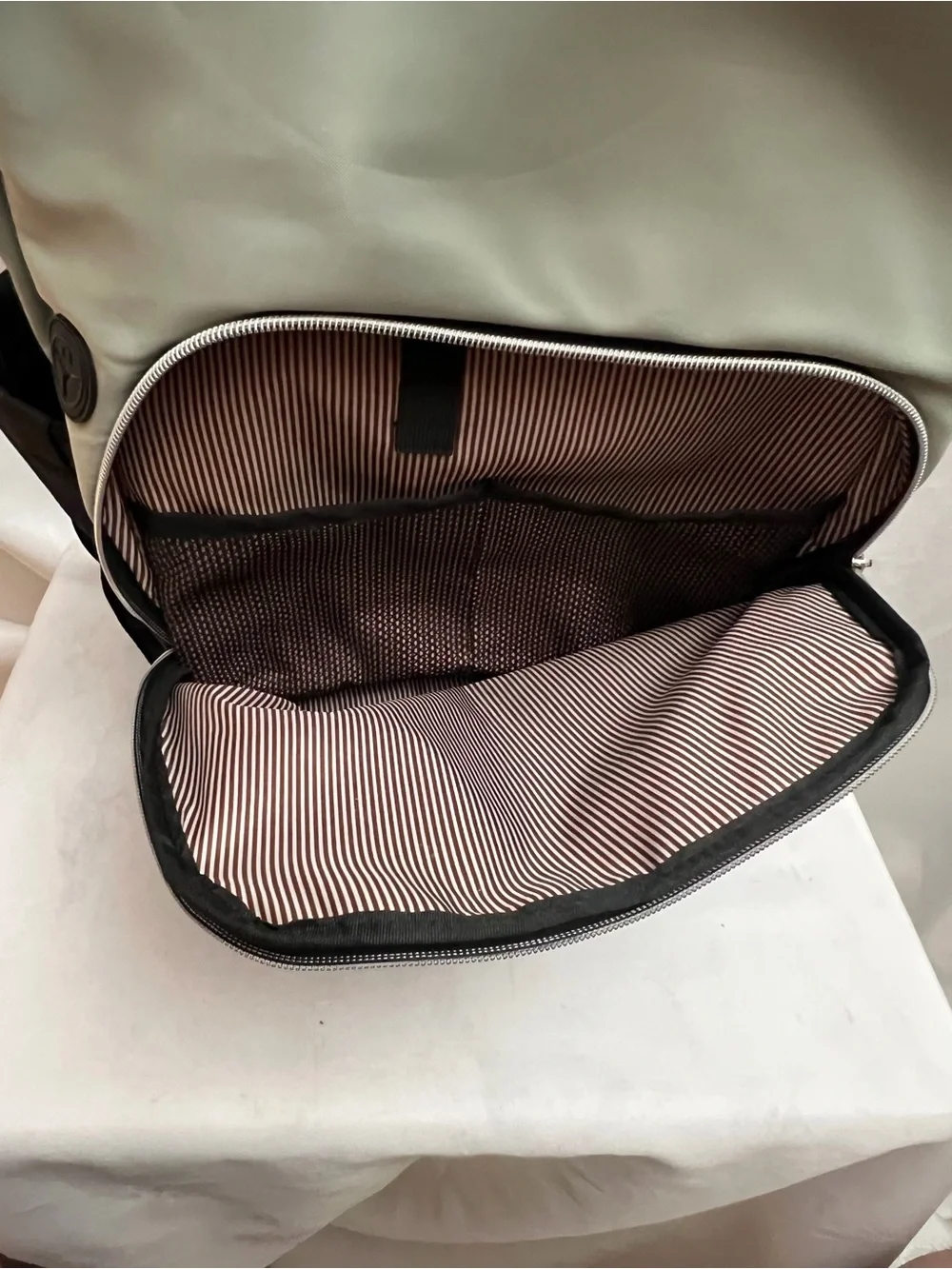 Black & Sage Green Multi Pocket Diaper Backpack Travel Bag